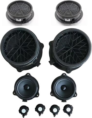 Front Door Midrange Speaker Compatible with Audi A6 A5 A4L A6L 2005-2011 Car Audio Upgrade Subwoofer and Tweeter Stereo Sound Full Suit(Speakers Set) in Kuwait