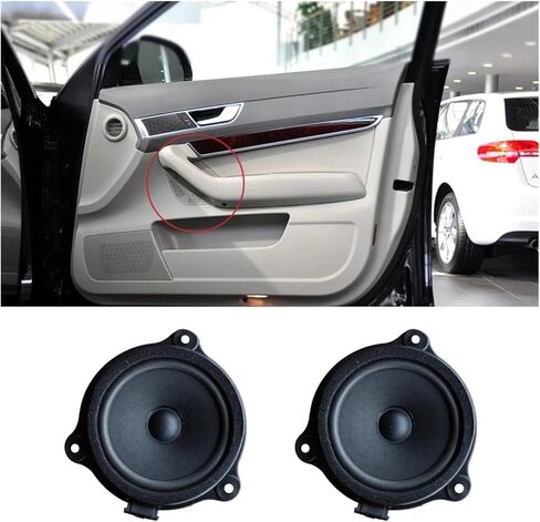 Front Door Midrange Speaker Compatible with Audi A6 A5 A4L A6L 2005-2011 Car Audio Upgrade Subwoofer and Tweeter Stereo Sound Full Suit(Speakers Set) in Kuwait
