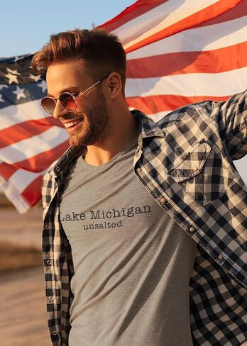 تي شيرت بأكمام قصيرة للجنسين من Lake Michigan Unsalted Modern Fit in Kuwait