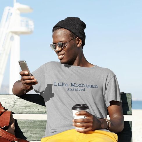 تي شيرت بأكمام قصيرة للجنسين من Lake Michigan Unsalted Modern Fit in Kuwait