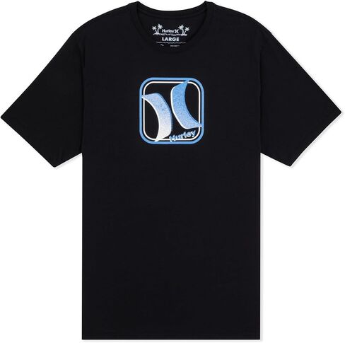 Hurley Men's Iconic Short Sleeve T-Shirt, Black Icon, XL in Saudi Arabia