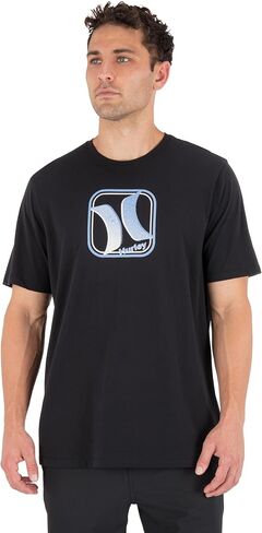 Hurley Men's Iconic Short Sleeve T-Shirt, Black Icon, XL in Saudi Arabia