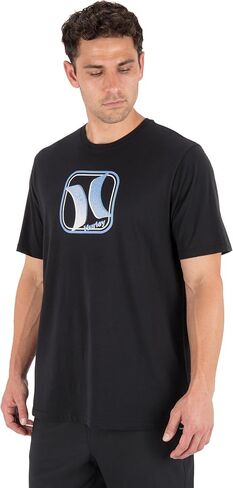 Hurley Men's Iconic Short Sleeve T-Shirt, Black Icon, XL in Saudi Arabia