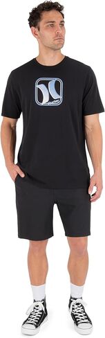 Hurley Men's Iconic Short Sleeve T-Shirt, Black Icon, XL in Saudi Arabia