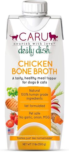 Caru - Daily Dish Meal Topper for Dogs & Cats - Chicken Bone Broth, Beef Bone Broth and Pumpkin Broth - 3 Flavor Variety Pack in Saudi Arabia