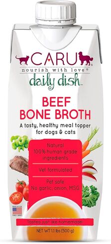 Caru - Daily Dish Meal Topper for Dogs & Cats - Chicken Bone Broth, Beef Bone Broth and Pumpkin Broth - 3 Flavor Variety Pack in Saudi Arabia
