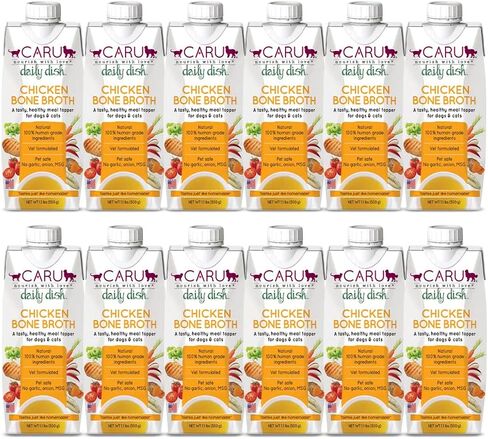 Caru - Daily Dish Meal Topper for Dogs & Cats - Chicken Bone Broth, Beef Bone Broth and Pumpkin Broth - 3 Flavor Variety Pack in Saudi Arabia