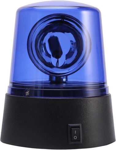 3-Inch 360 Degree Rotating LED Strobe Light, Emergency Police Car Beacon Siren, Disco Party Lamp for DJ Show, Bar, Club with Switch Control(Color:Blue) in Kuwait