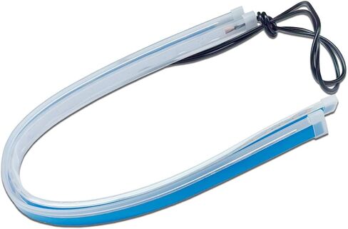 YoRise قطعتان من مصابيح شريط LED للسيارة مقاس 24 بوصة، ضوء إشارة الانعطاف المتدفق المرن المزدوج اللون، مصابيح DRL النهارية المقاومة للماء، شريط إضاءة LED أمامي لمعظم السيارات (60 سم - عرض) in Saudi Arabia