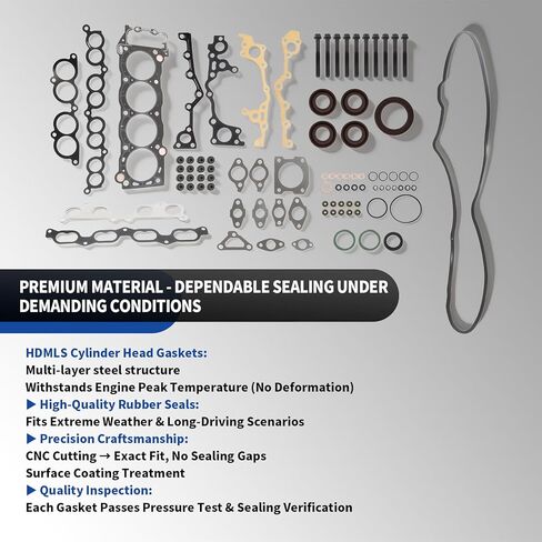 Cylinder Head Gasket Set with Bolt Compatible with 4Runner T100 Tacoma 2.4L 2.7L HGB939 in Kuwait