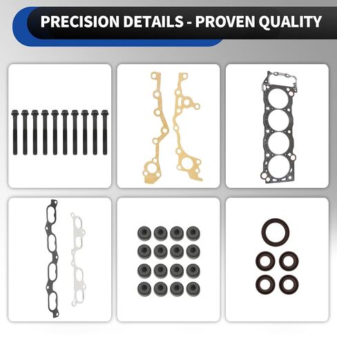 Cylinder Head Gasket Set with Bolt Compatible with 4Runner T100 Tacoma 2.4L 2.7L HGB939 in Kuwait