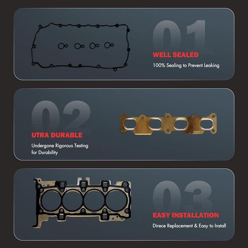 Engine Cylinder Head Gasket Set Compatible with 2015-2016 for Chrysler 200 2.4L;2014-2016 for Jeep Cherokee 2.4L;2014-2016 for Dodge Dart 2.4L, OE# HS55384 in Saudi Arabia
