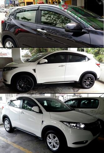 Cuztom Tuning JDM 3D Style Smoked Clip-On Type Window Visor Rain Guard Compatible with 2015-2020 Honda HRV HR-V in Saudi Arabia