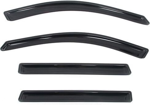 IKON MOTORSPORTS في أقنعة نافذة القناة متوافقة مع 2014-2023 Jeep Cherokee، واقيات المطر من الدخان الأكريليك ذات النمط النحيف، عاكسات الرياح الجانبية للنافذة 4 قطع in Kuwait