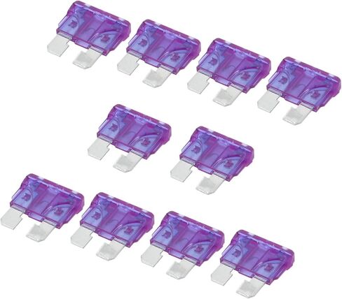 Car Blade Fuse 3A 3AMP Auto Fuses Caravan Purple 10 Pcs Durable Material in Saudi Arabia