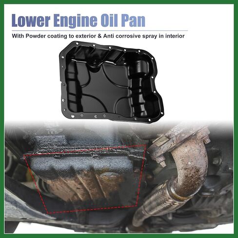 Motoforti Engine Oil Pan Replacement No.5047566AA for Chrysler 200 2015-2017 for Fiat 500X 2016-2018 Long-lasting in Saudi Arabia