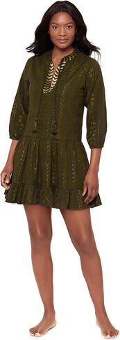 Miraclesuit Women's Swimwear Beach Ect. Jacquard Beach Dress Swimsuit Cover Up, Black, Medium in Saudi Arabia