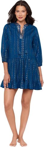 Miraclesuit Women's Swimwear Beach Ect. Jacquard Beach Dress Swimsuit Cover Up, Black, Medium in Saudi Arabia