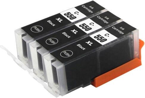 Compatible with PGI550 CLI551 Compatible Ink Cartridges PGI-550 CLI-551 for MG6350 MG7150 IP8750 IP7250 Printers Universal Fit Third Party Replacement(3SET) in Saudi Arabia