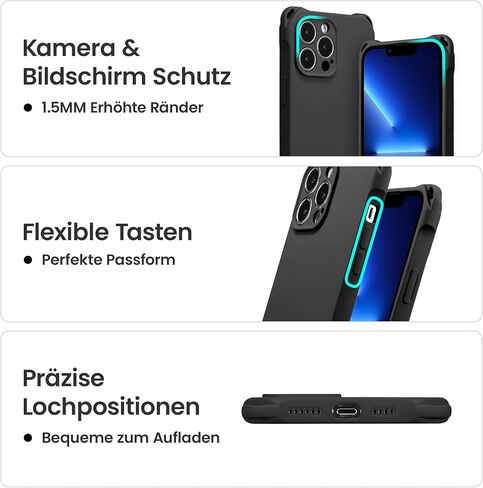 ZCDAYE for iPhone 11 Case with Crossbody Phone Lanyard, Soft Silicone Case with Adjustable Neck Shoulder Strap, Shockproof Phone Cover for iPhone 11(6.1 inch) - Black in Kuwait