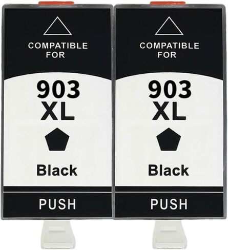 Compatible with 903XL 903 XL Ink Cartridge Universal Fit for Officejet Pro 6950 6960 6961 6963 6964 6965 6966 Printer Third Party Replacement(2 Black) in Saudi Arabia