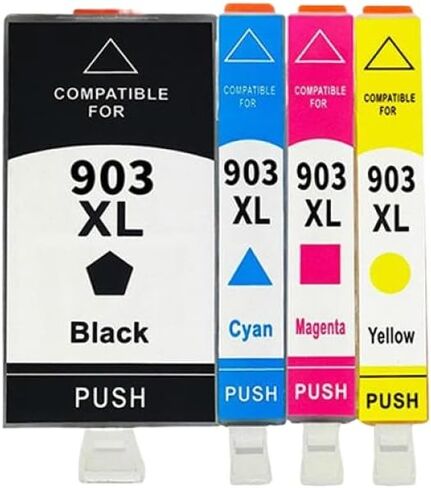 Compatible with 903XL 903 XL Ink Cartridge Universal Fit for Officejet Pro 6950 6960 6961 6963 6964 6965 6966 Printer Third Party Replacement(2 Black) in Saudi Arabia