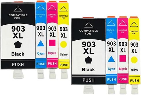 Compatible with 903XL 903 XL Ink Cartridge Universal Fit for Officejet Pro 6950 6960 6961 6963 6964 6965 6966 Printer Third Party Replacement(2 Black) in Saudi Arabia