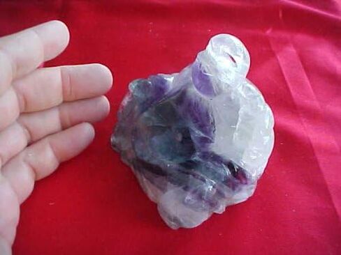 E3001 Gemqz Rainbow Fluorite Happy Buddha From China !! in Saudi Arabia