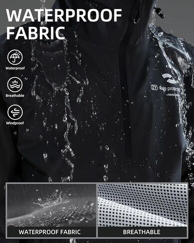 Rain Suits for Men Waterproof Lightweight Packable Outdoor Breathable Raincoat with Hood for Fishing Cycling in Saudi Arabia