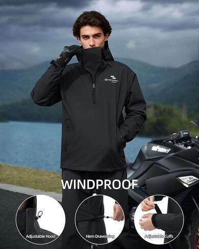 Rain Suits for Men Waterproof Lightweight Packable Outdoor Breathable Raincoat with Hood for Fishing Cycling in Saudi Arabia