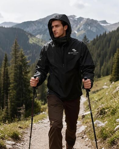 Rain Suits for Men Waterproof Lightweight Packable Outdoor Breathable Raincoat with Hood for Fishing Cycling in Saudi Arabia