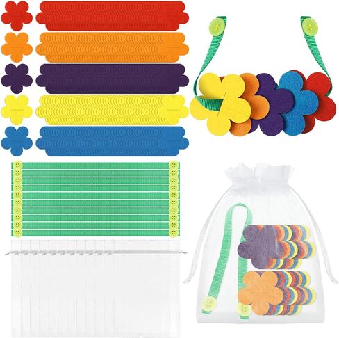 Tegeme 12 Sets Felt Buttoning Game Felt Craft Flower Buttoning Practice for Kids Montessori Practical Craft for Fine Motor Skills, Preschool Curriculum, Primary and Secondary Colors, Rainbow Activity in Saudi Arabia