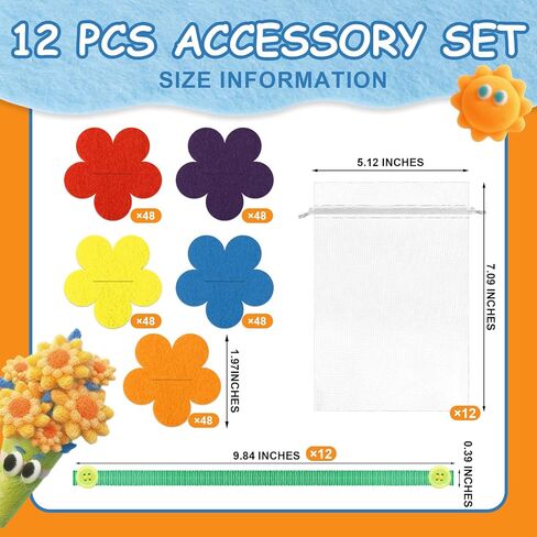 Tegeme 12 Sets Felt Buttoning Game Felt Craft Flower Buttoning Practice for Kids Montessori Practical Craft for Fine Motor Skills, Preschool Curriculum, Primary and Secondary Colors, Rainbow Activity in Saudi Arabia