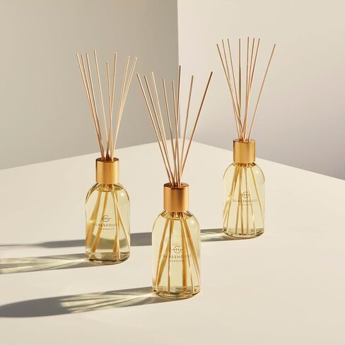 Glasshouse Fragrance Forever Florence Reed Diffuser, Home Fragrance & Perfume Scented Room Décor, Natural & Oil Free, Wild Peonies & Lily 8.4.fl.oz (250mL) in Saudi Arabia