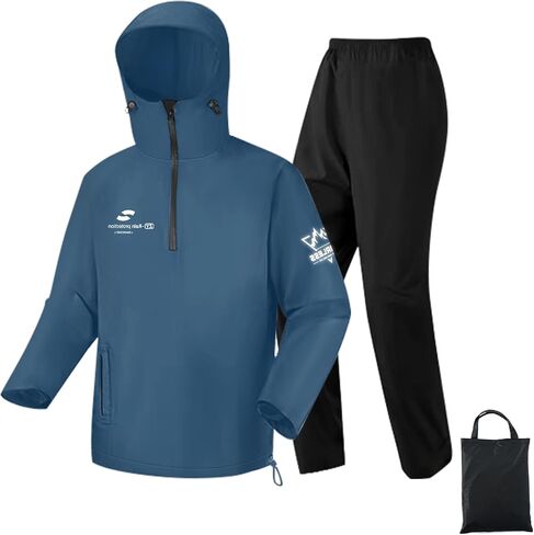 Rain Suits for Men Waterproof Lightweight Packable Outdoor Breathable Raincoat with Hood for Fishing Cycling in Saudi Arabia