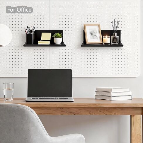 Magnetic Pegboard Shelf Metal Peg Board Organizer Steel Tray Magnetic Fridge Shelf Flat Display Shelf Wall Floating Shelf for Whiteboard Home Classroom Garage Craft Room in Kuwait