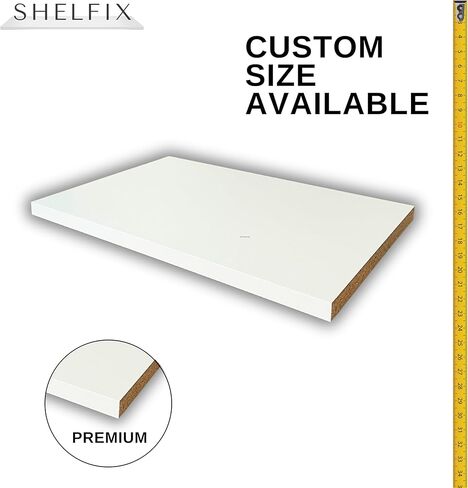 Customized White Shelves Cut to Order 3/4" - Cabinet Shelf Custom Size Shelf - Melamine Shelves Cut to Order 3/4" - Cabinet Replacement Shelves (White) in Saudi Arabia