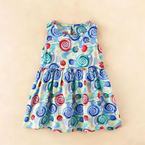 Baby Girls Dresses Toddler Sleeveless Playwear Dress Infant Summer Casual Beach Tank Sundress for Little Girls 0-7 Years in Saudi Arabia