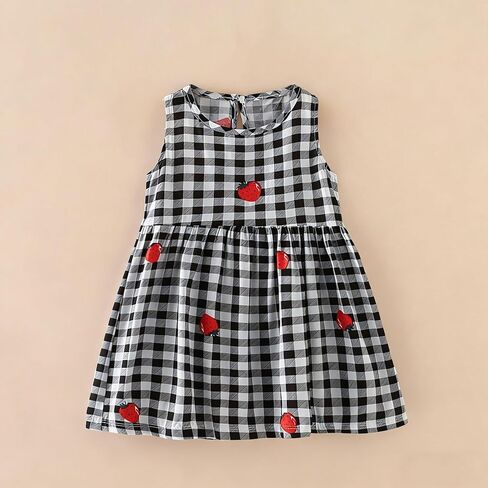 Baby Girls Dresses Toddler Sleeveless Playwear Dress Infant Summer Casual Beach Tank Sundress for Little Girls 0-7 Years in Saudi Arabia