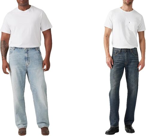 بنطال جينز Levi's الرجالي المستقيم المريح 559 (متوفر أيضًا بمقاس كبير وطويل)، (جديد) Denim De Jour (مطاط)، 36Wx38L in Saudi Arabia