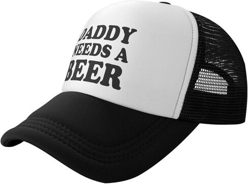 Daddy Needs A Beer Funny Trucker Hat Adjustable Snapback Adult Humor Baseball Cap Gag Gifts for Men Women in Saudi Arabia