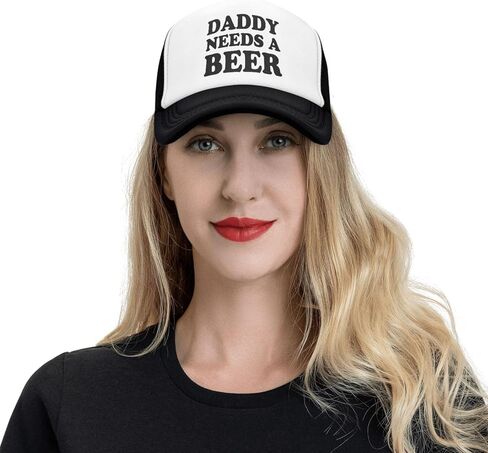 Daddy Needs A Beer Funny Trucker Hat Adjustable Snapback Adult Humor Baseball Cap Gag Gifts for Men Women in Saudi Arabia