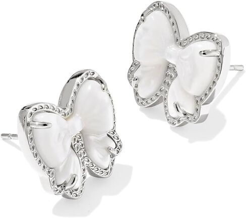 Kendra Scott Womens Haley Bow Stud Earrings Gold Rose Violet Mother Of Pearl One Size, in Saudi Arabia