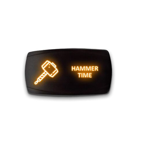 HAZARD FLASHERS - Red - STARK 5-PIN HORIZONTAL Laser Etched LED Rocker Switch Dual Light - 20A 12V ON/OFF in Kuwait