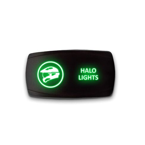 HAZARD FLASHERS - Red - STARK 5-PIN HORIZONTAL Laser Etched LED Rocker Switch Dual Light - 20A 12V ON/OFF in Kuwait
