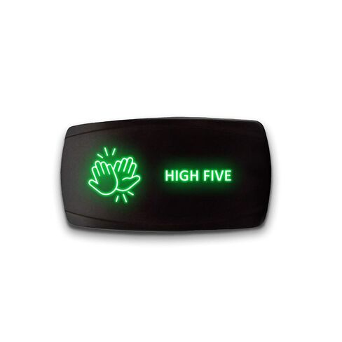 HAZARD FLASHERS - Red - STARK 5-PIN HORIZONTAL Laser Etched LED Rocker Switch Dual Light - 20A 12V ON/OFF in Kuwait