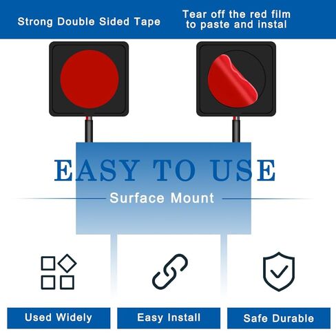 5PCS Momentary Push Button Switch 12V 24V 1m Prewired Cable Urface Mount ON/Off Horn Buttons Mini Square Switch Black with Wiring Buckle for Control Car Wipers LED Lights Fans DIY in Saudi Arabia