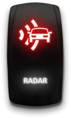 رادار - أزرق - مفتاح تبديل محفور بالليزر 20A 12V - مفتاح متأرجح عمودي 5-Pin DPST in Saudi Arabia