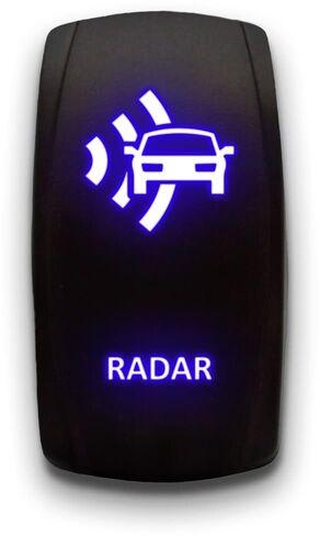 Radar - Blue - Laser Etched Toggle Switch 20A 12V - Vertical Rocker Switch 5-Pin DPST in Saudi Arabia