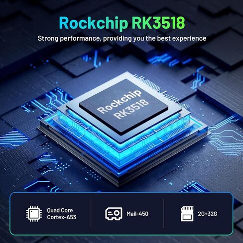 Android TV Box 13.0 4GB 64GB يدعم 8K 6K 2.4G 5.0G WiFi TV Box 2023 مع شرائح RK3528 HDR10 VP9 BT5.0 USB 3.0&2.0 3D 100M Ethernet in Kuwait